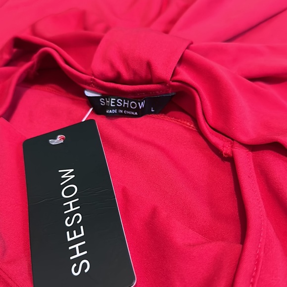 Red Ruffle Train Formal - Picture 7 of 12